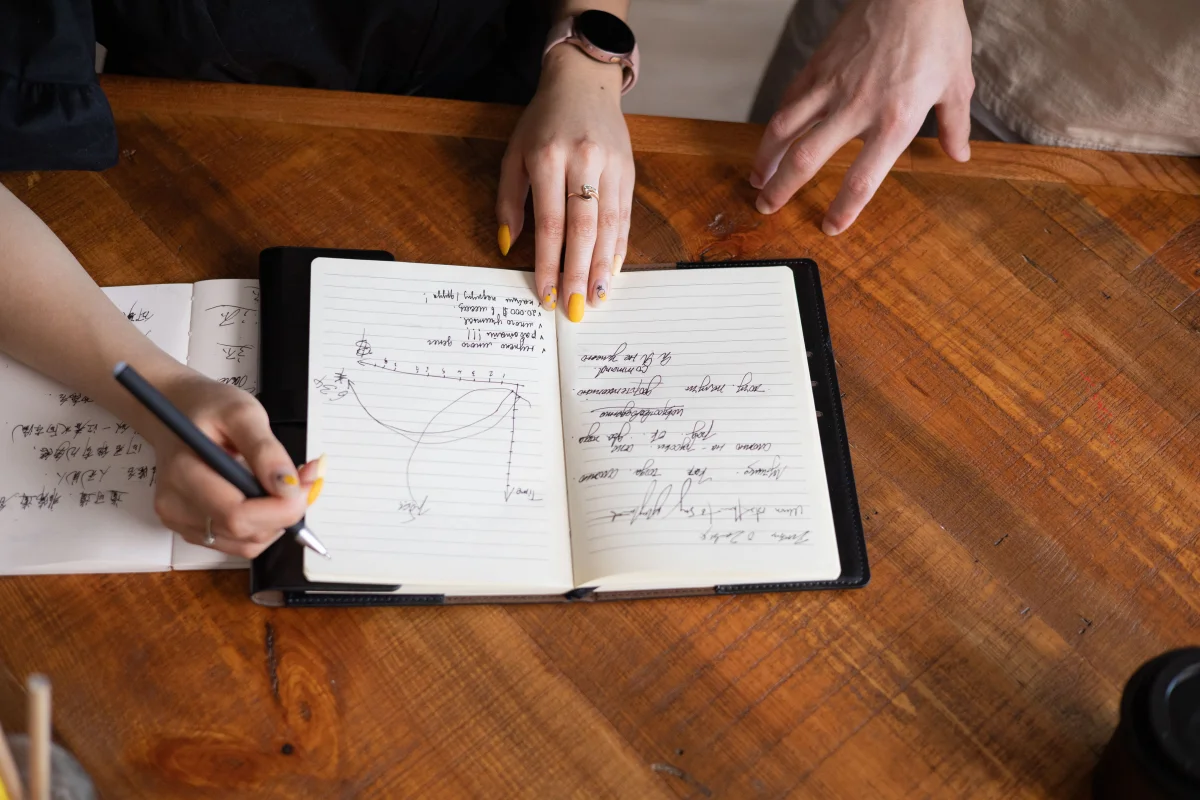 Digital note-taking app interface