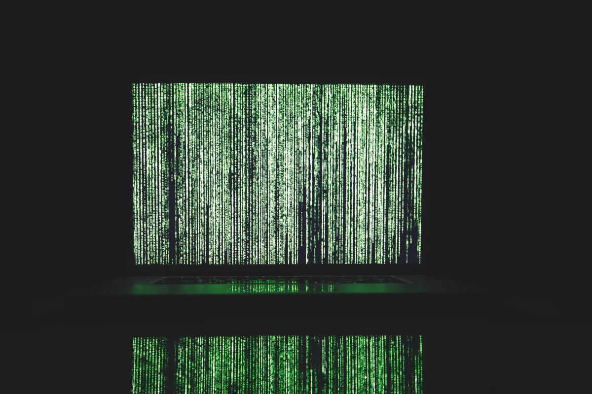 Dramatic depiction of a software glitch
